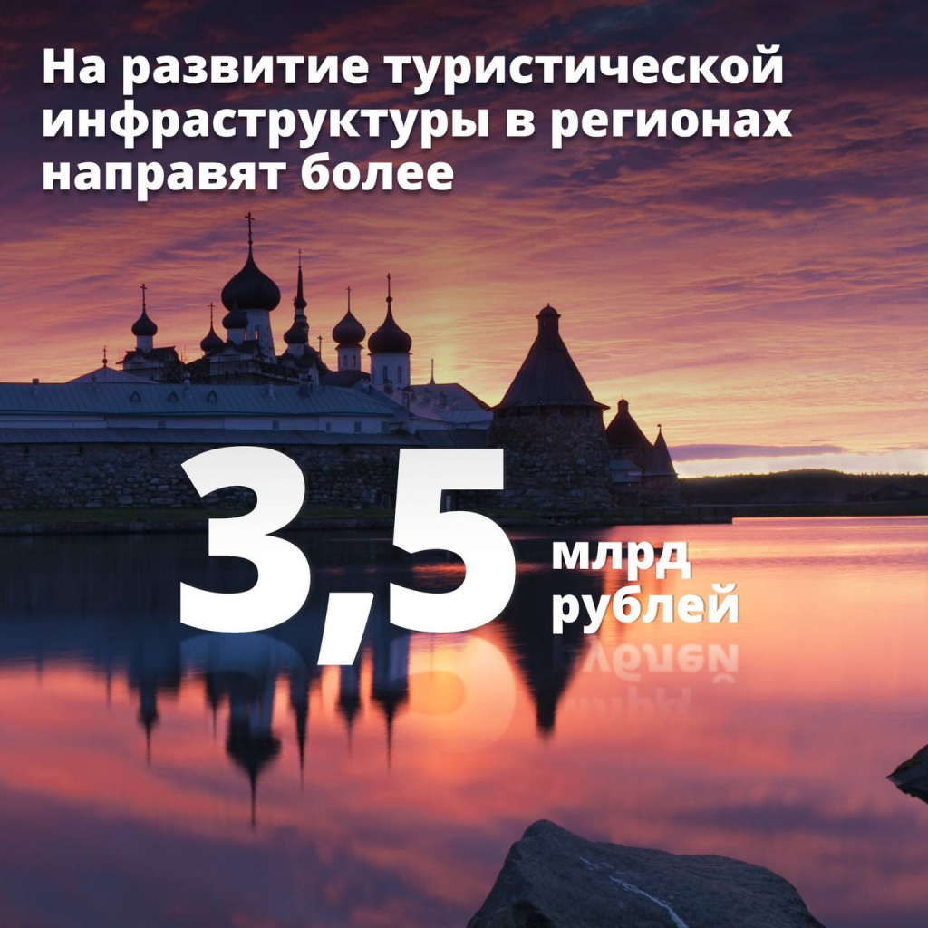 Правительство выделило более 3,5 млрд рублей на поддержку туризма в регионах