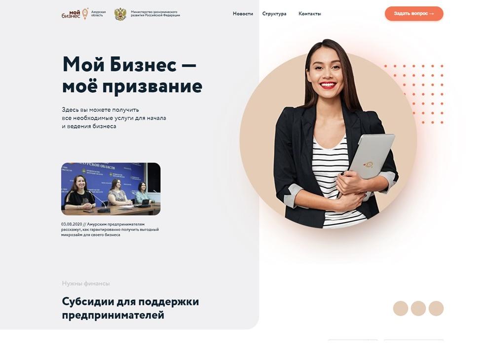 Более 60 услуг можно получить на едином портале поддержки малого бизнеса Амурской области
