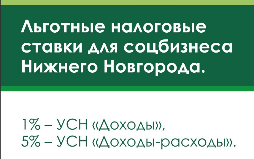 В Нижегородской области снизят ставки для соцпредпринимателей на УСН